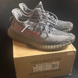 Adidas Kids Yeezy Boost 350 V2 - Gray and Red